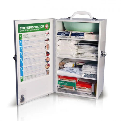 Workplace First Aid Kit (Metal Wall Mount) K700 | Low Risk Compliant Kit for Offices & Warehouses