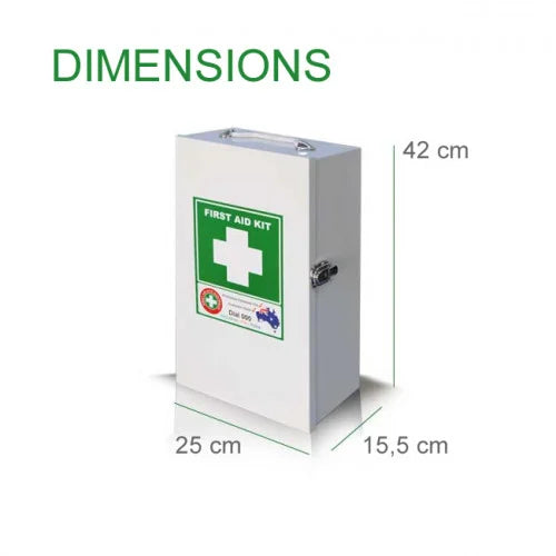 Workplace First Aid Kit (Metal Wall Mount) K700 | Low Risk Compliant Kit for Offices & Warehouses